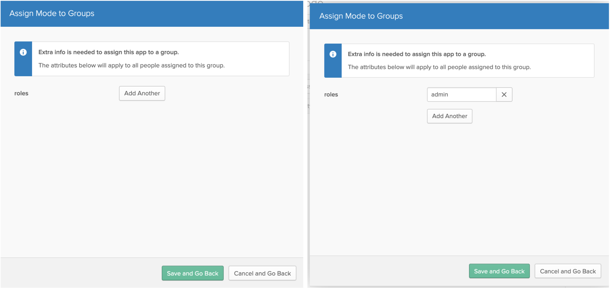 Create Mode admin Groups