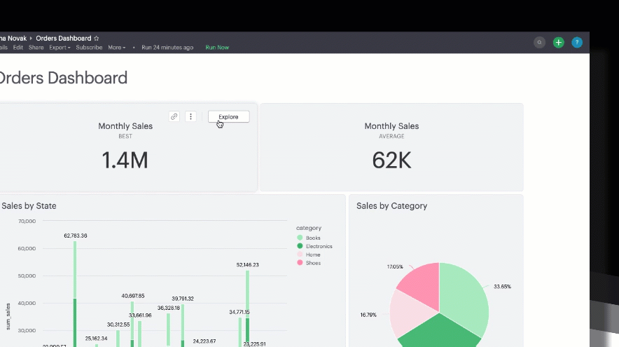 explore from report view